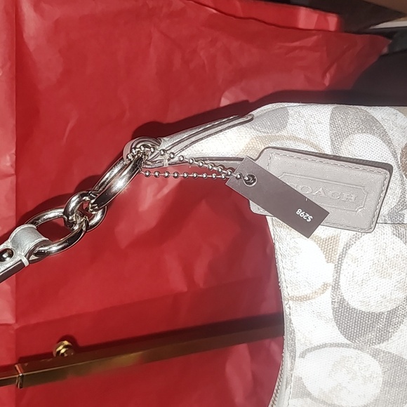 Coach Shimmery Signature Shoulder Bag Nwt - Picture 14 of 15